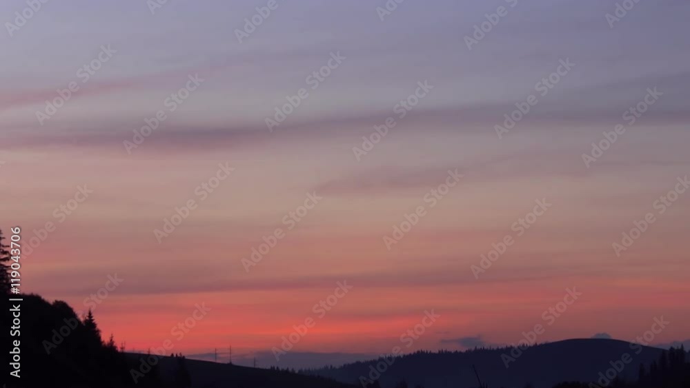Evening Cloudscape time lapse in the mountains. Evening Cloudscape time lapse in the mountains.