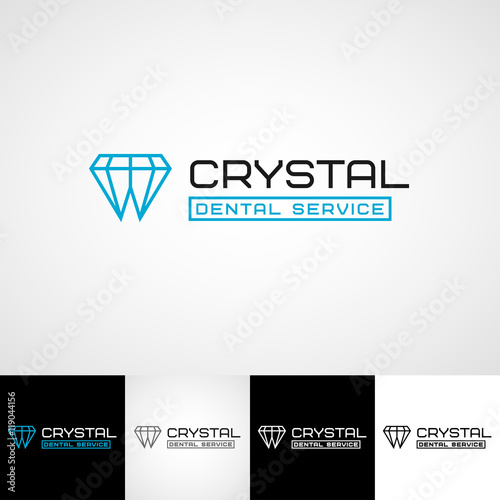 Creative dental logo template. Teethcare icon set. dentist clinic insignia, dentist practice sign, oral hygienist concept for stationary, tooth branding t-shirts picture, medical products or medicine