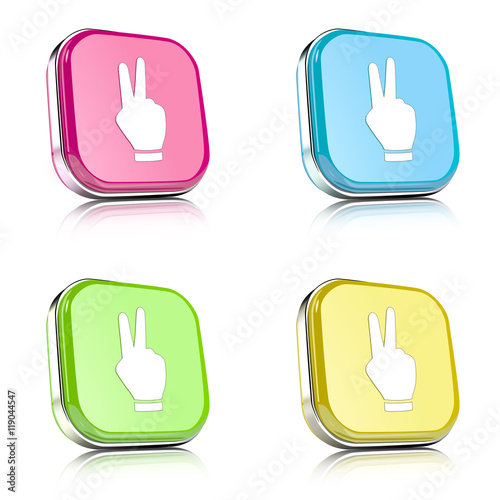 ikona na tle zaokrąglonego kwardratu z metalowym środkiem i odbiciem