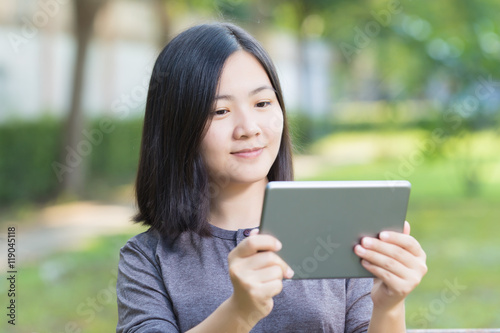 Woman Use Tablet