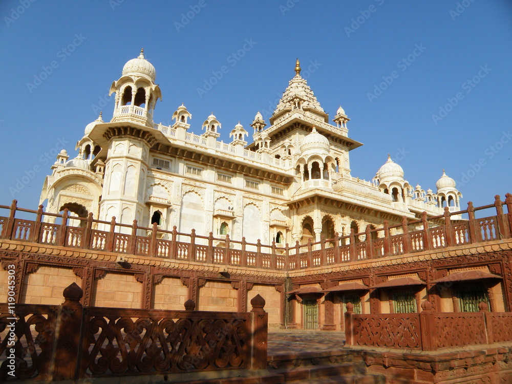 White Jainism Temple in Rajasthan, India