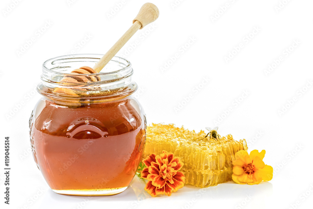 Jar of fresh honey Jar of fresh honey