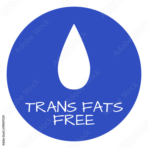 Trans Fats Free Label. Food intolerance symbols. Vector illustration.