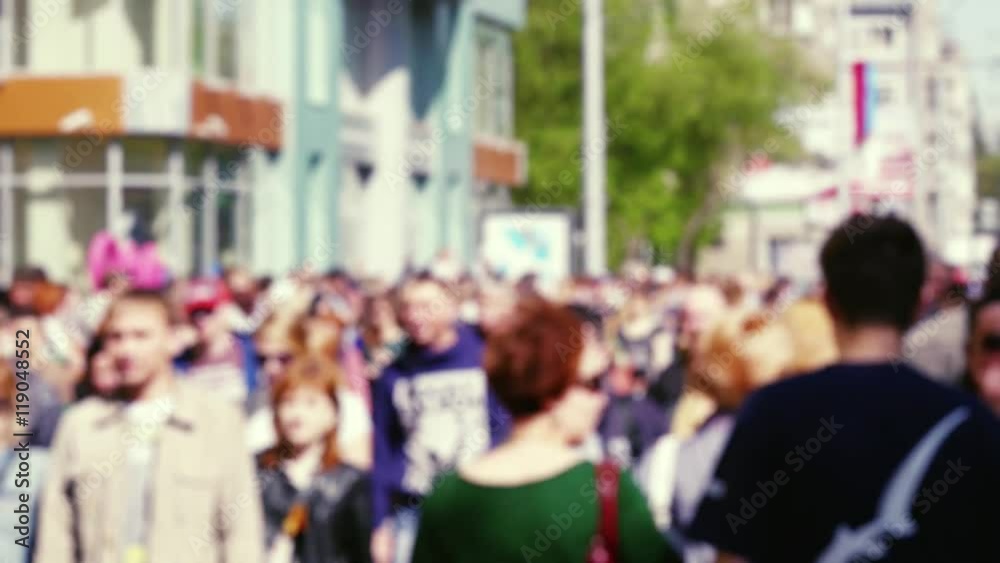 Blurred people walking in a crowded street. 1920x1080 Blurred people walking in a crowded street. 1920x1080