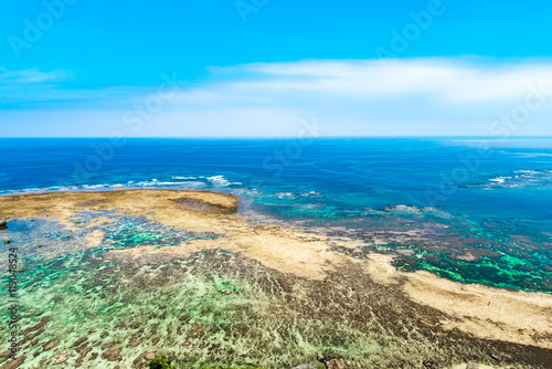 Sea  coast  shore  landscape  seascape. Okinawa  Japan  Asia.