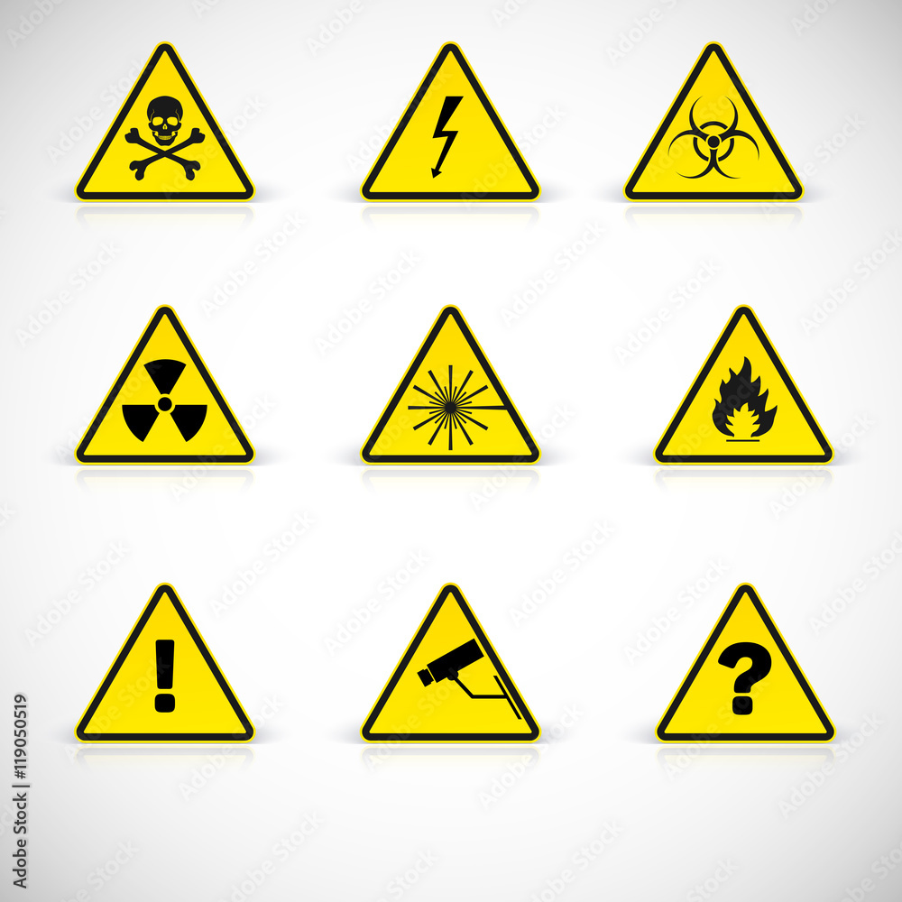 Warning signs . Warning signs .