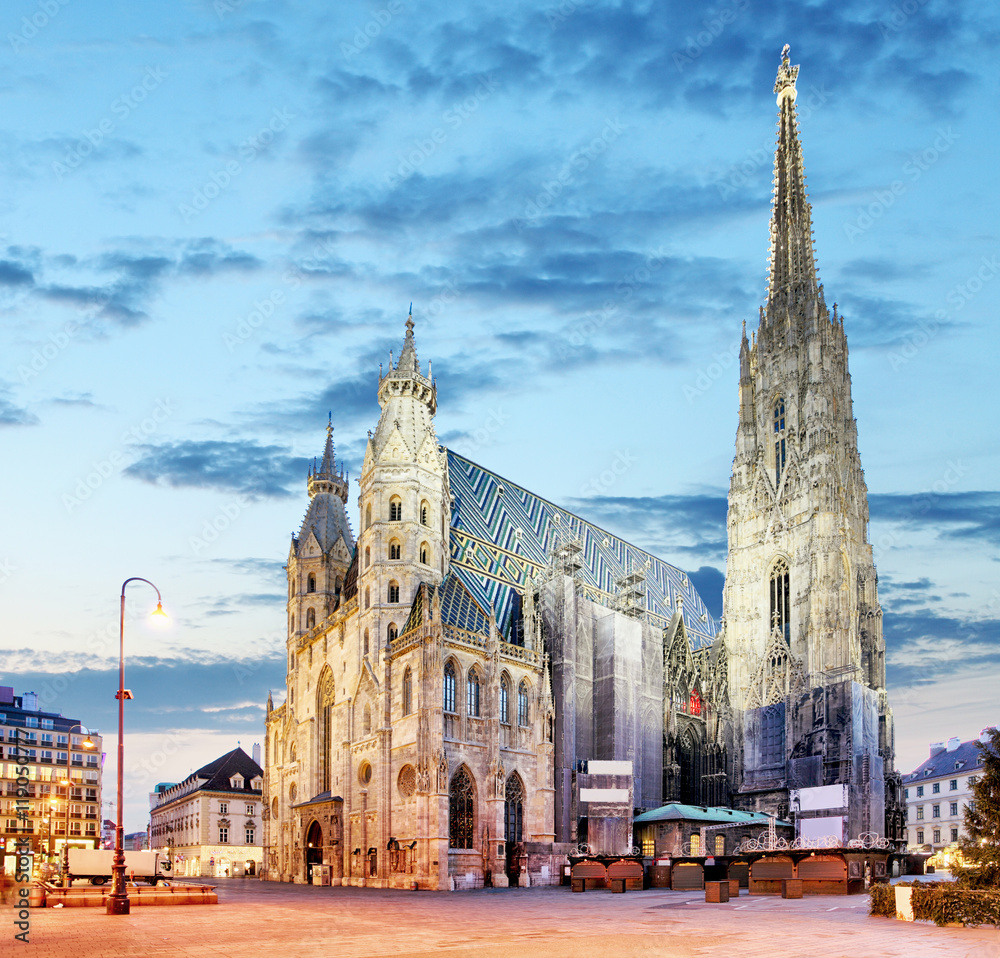 Obraz premium Wiedeń - katedra św. Stefana, Austria, Wiedeń