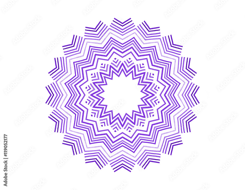Abstract concentric shape on white background Abstract concentric shape on white background
