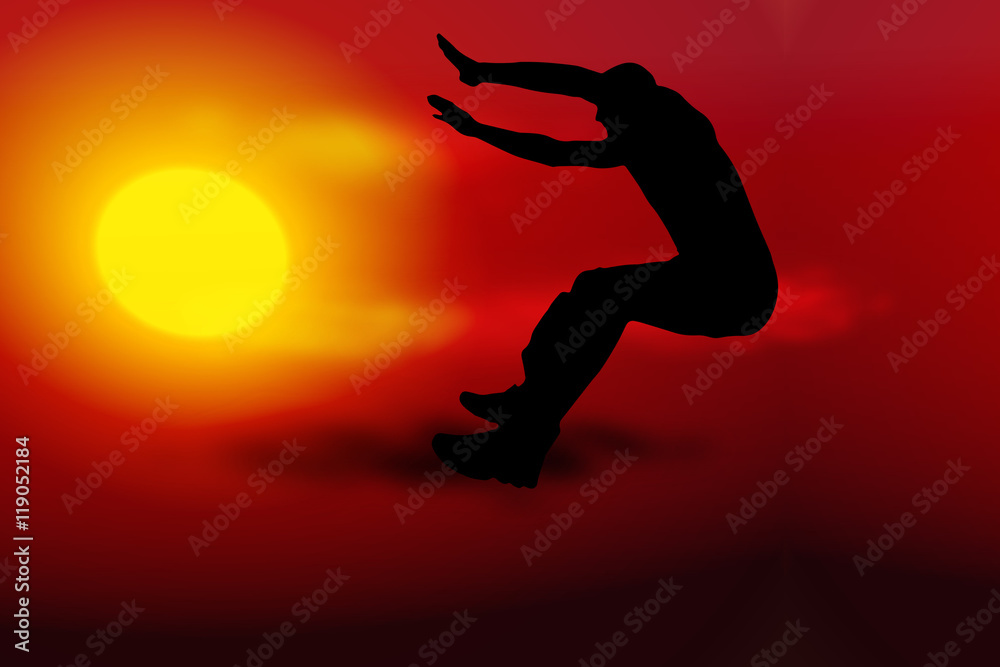 Naklejka premium Man jump