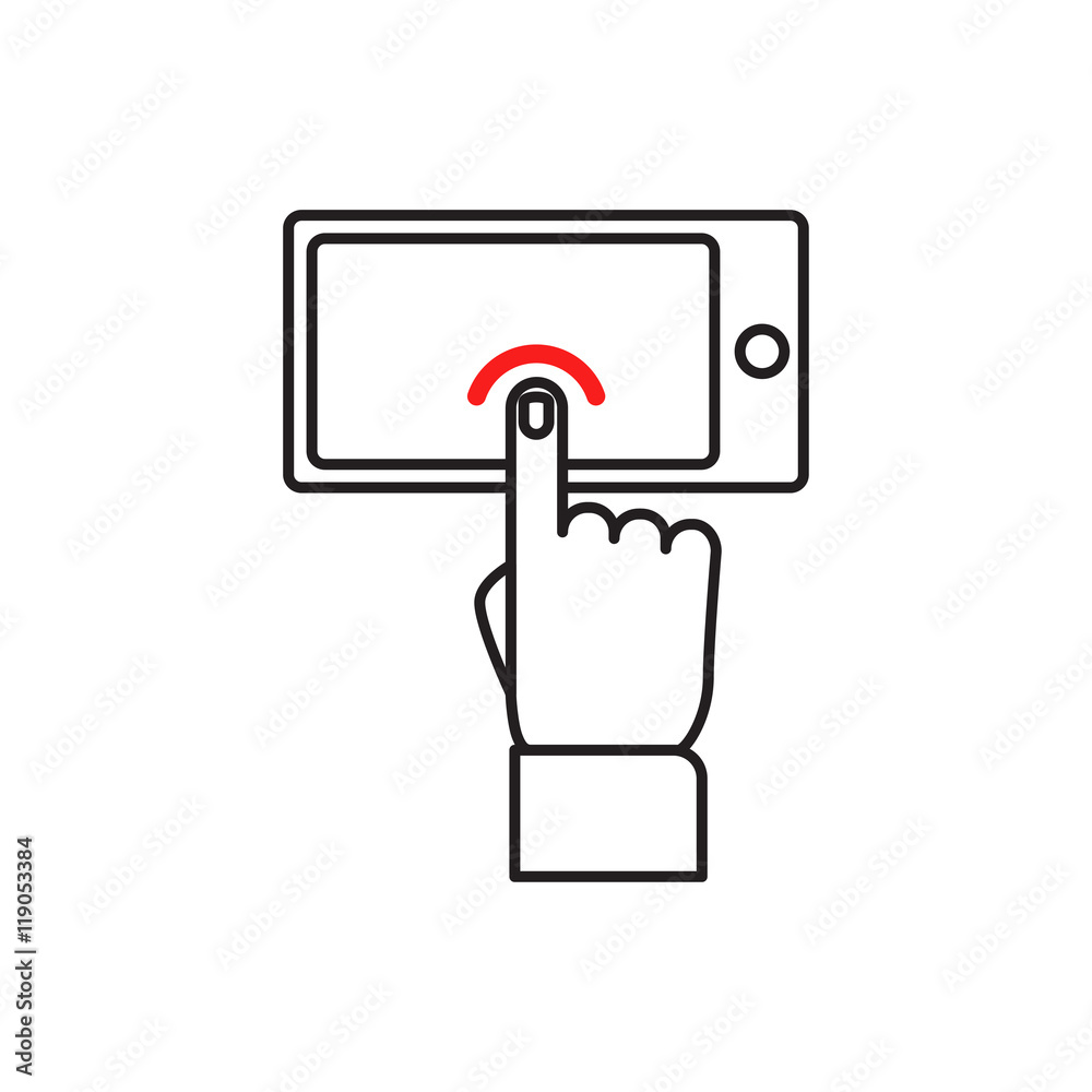 Smartphone touchscreen icon concept Smartphone touchscreen icon concept