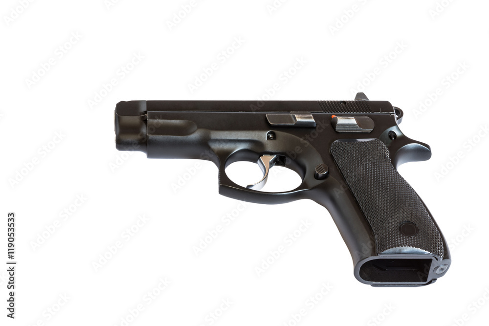 pistol handgun weapon isolated on white background