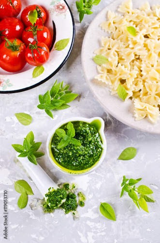 Traditional Italian sauce "pesto"