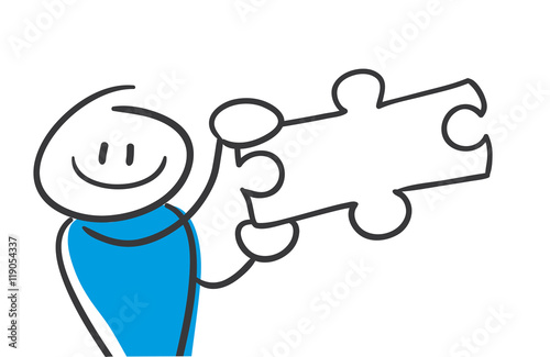 Stick Figures Series Blue / Puzzle