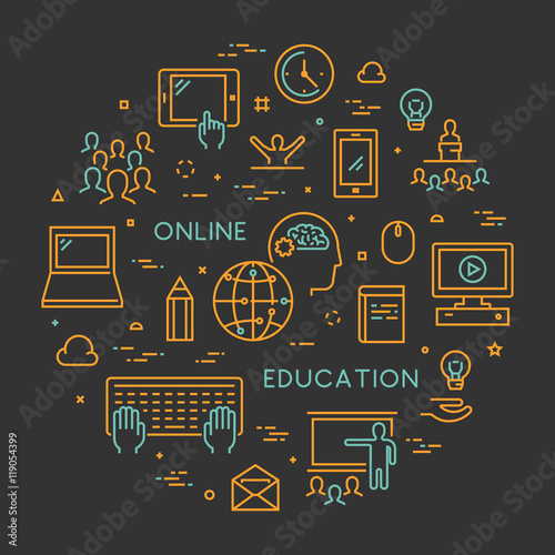 Vector line concept for online university