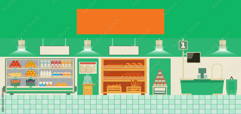 Eco food store vector illustration Eco food store vector illustration