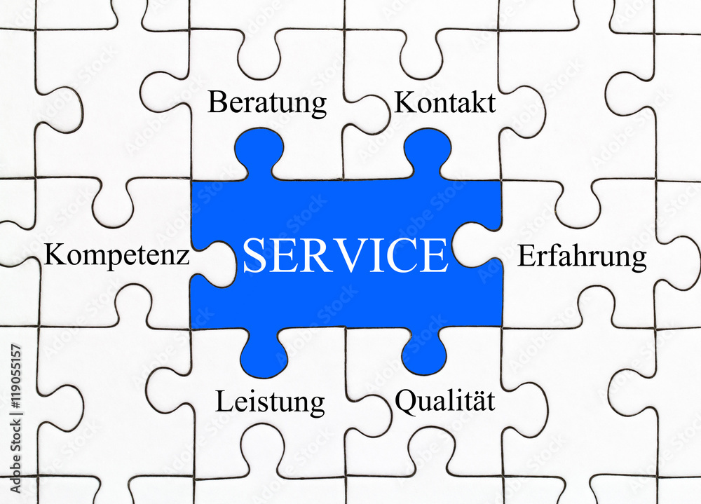 Fototapeta premium Service Puzzle Concept