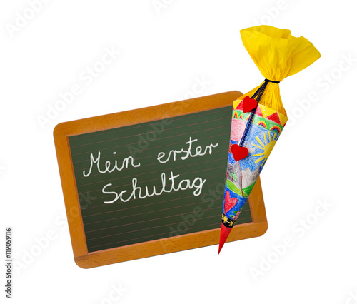 schultüte mit schultafel