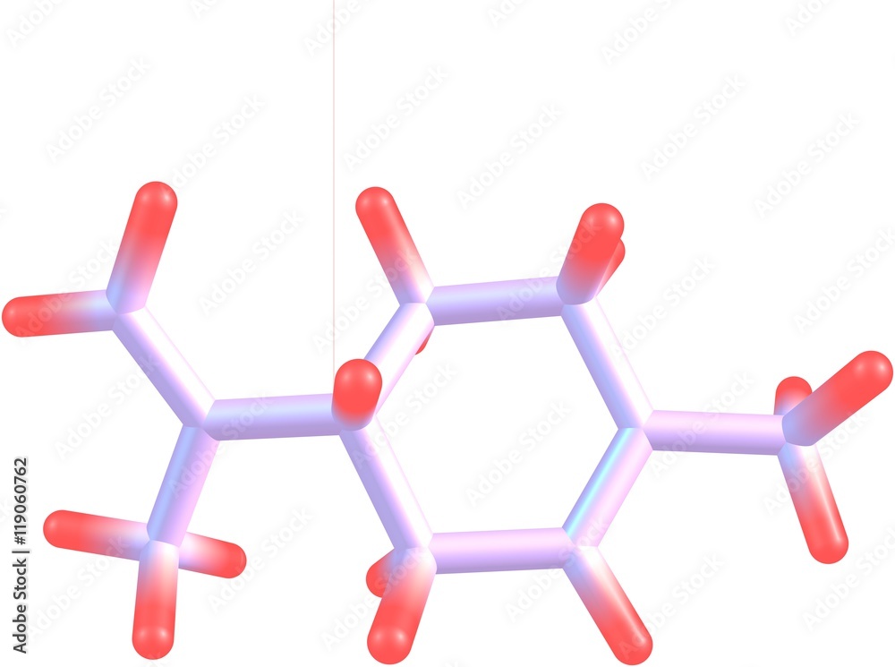 Limonene molecular structure isolated on white Limonene molecular structure isolated on white