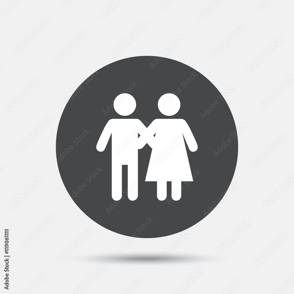 Couple icon. Young family symbol. Couple icon. Young family symbol.