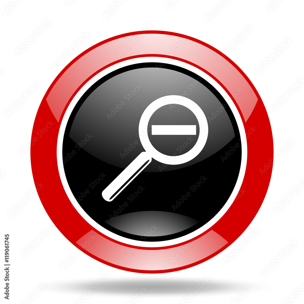 lens red and black web glossy round icon lens red and black web glossy round icon