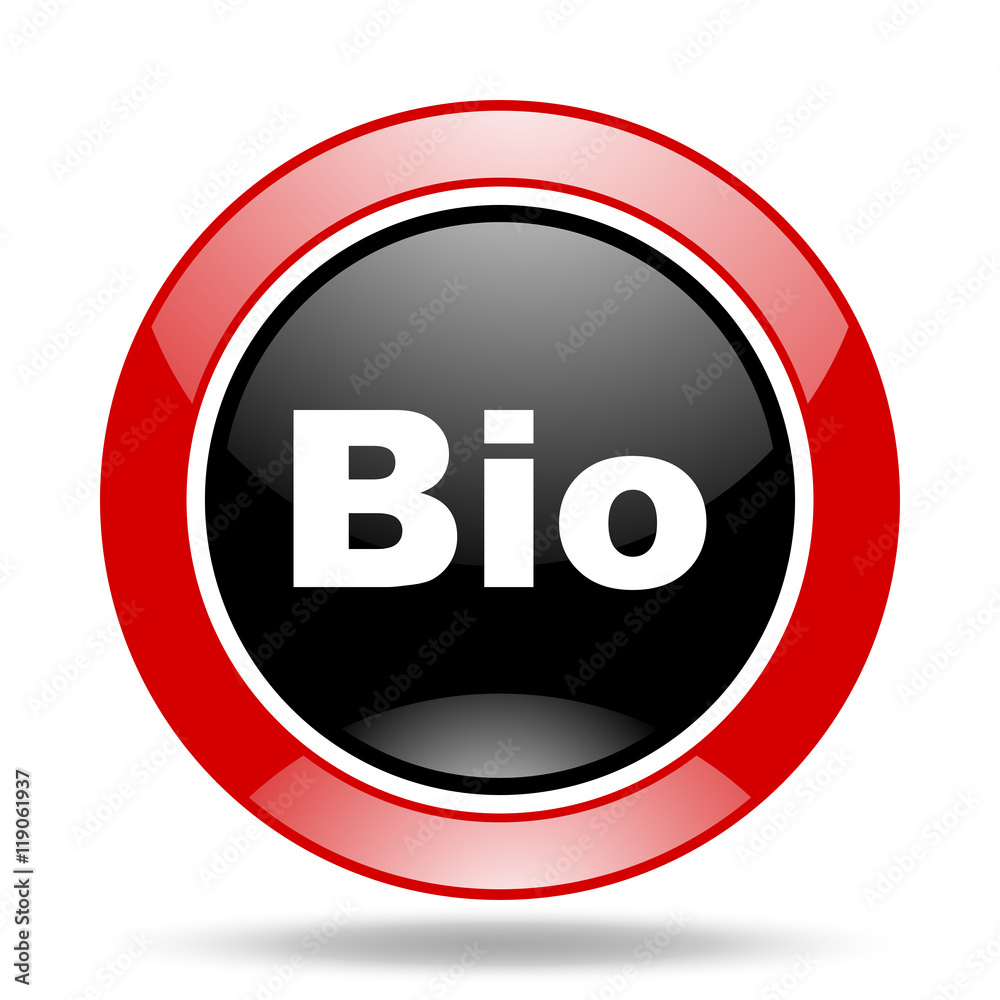 bio red and black web glossy round icon bio red and black web glossy round icon
