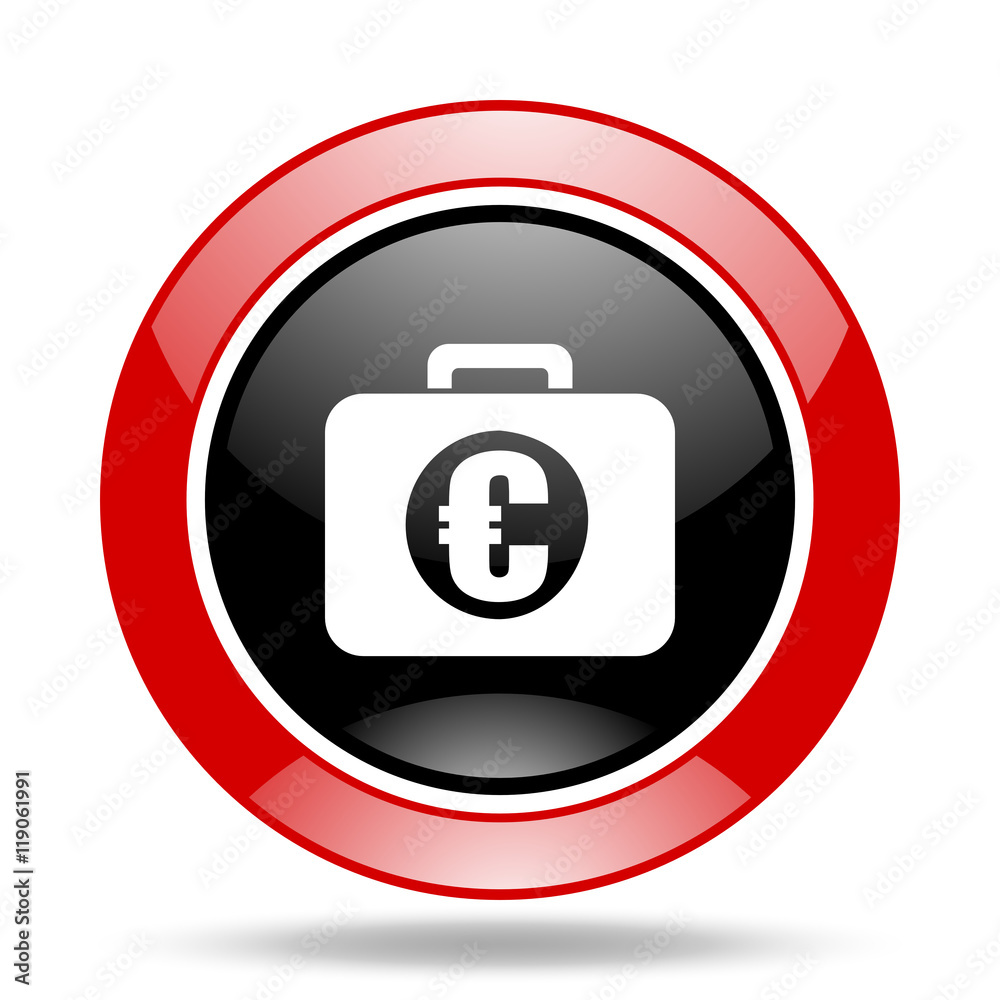 financial red and black web glossy round icon financial red and black web glossy round icon