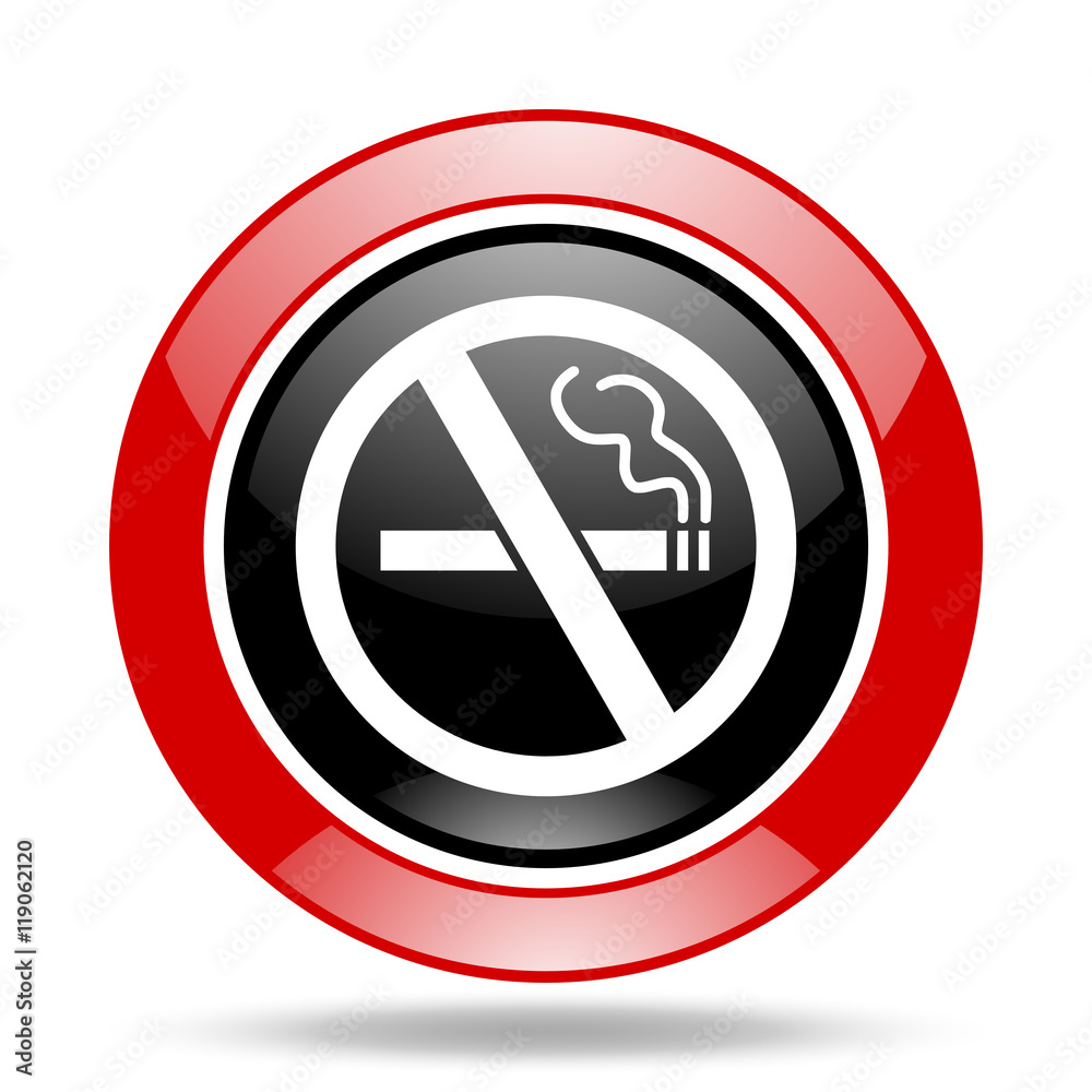 no smoking red and black web glossy round icon no smoking red and black web glossy round icon