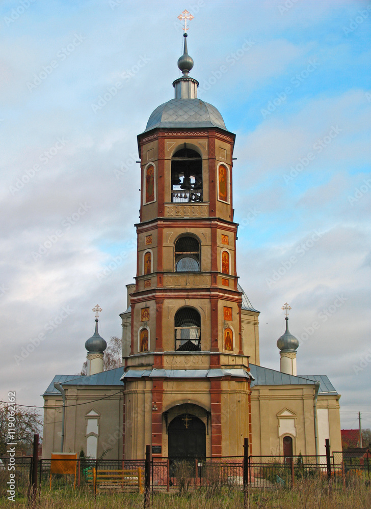 Church Troitskoe on Protva river, Kaluga  region , Russia
