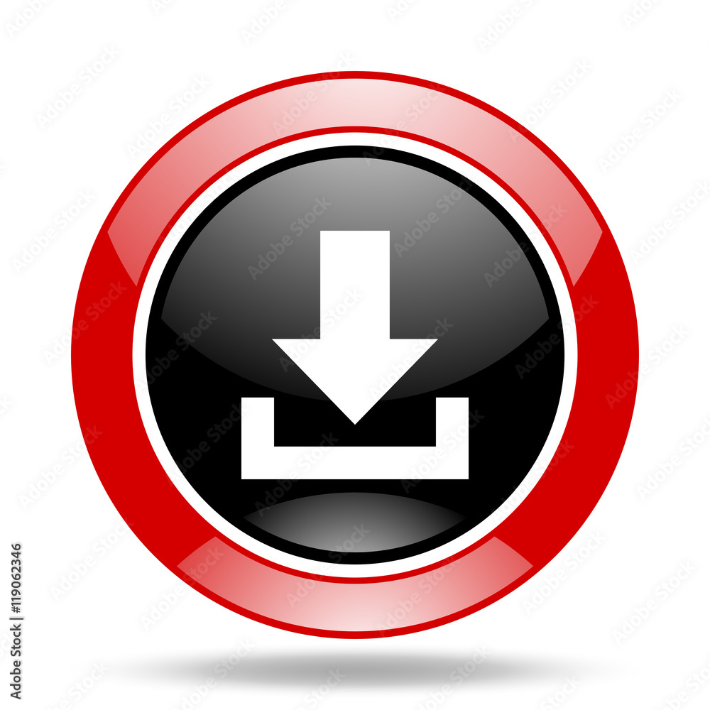 download red and black web glossy round icon download red and black web glossy round icon