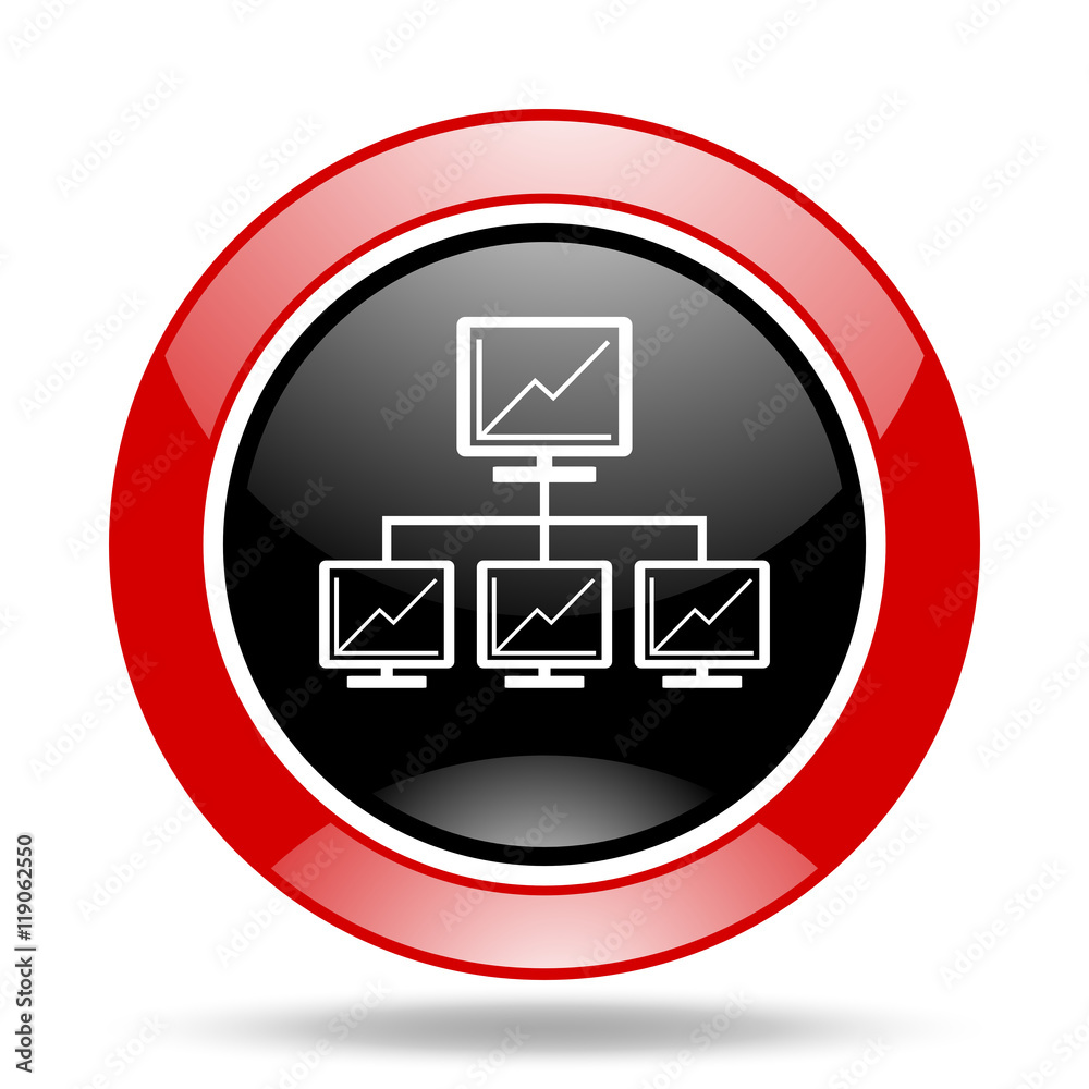 network red and black web glossy round icon network red and black web glossy round icon
