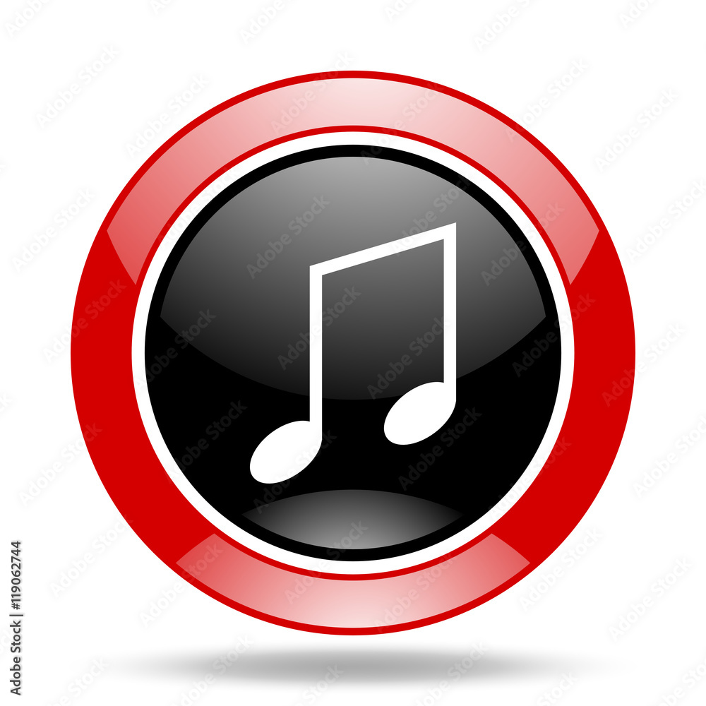 music red and black web glossy round icon music red and black web glossy round icon