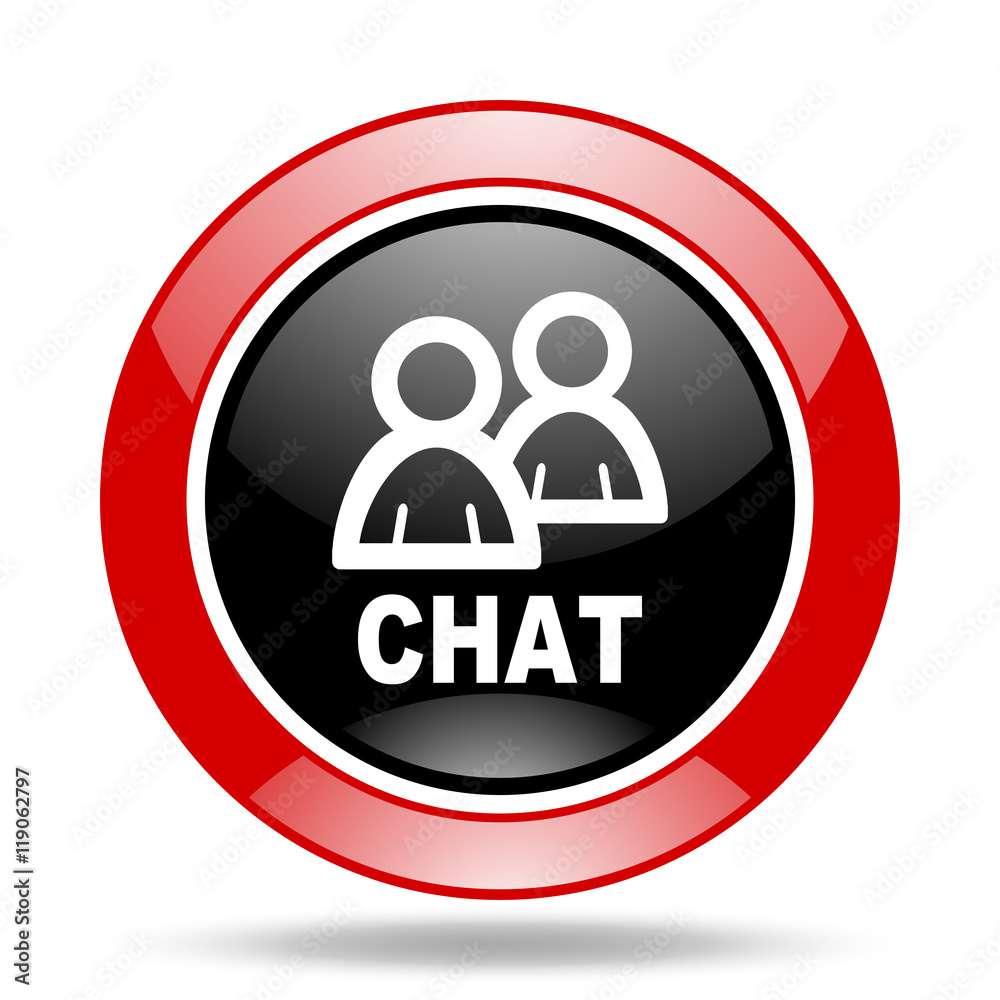chat red and black web glossy round icon chat red and black web glossy round icon