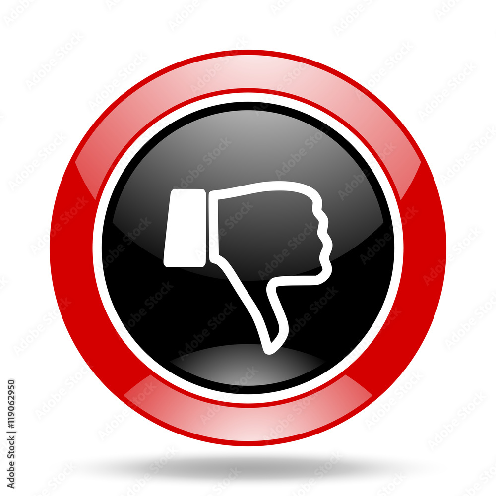 dislike red and black web glossy round icon dislike red and black web glossy round icon