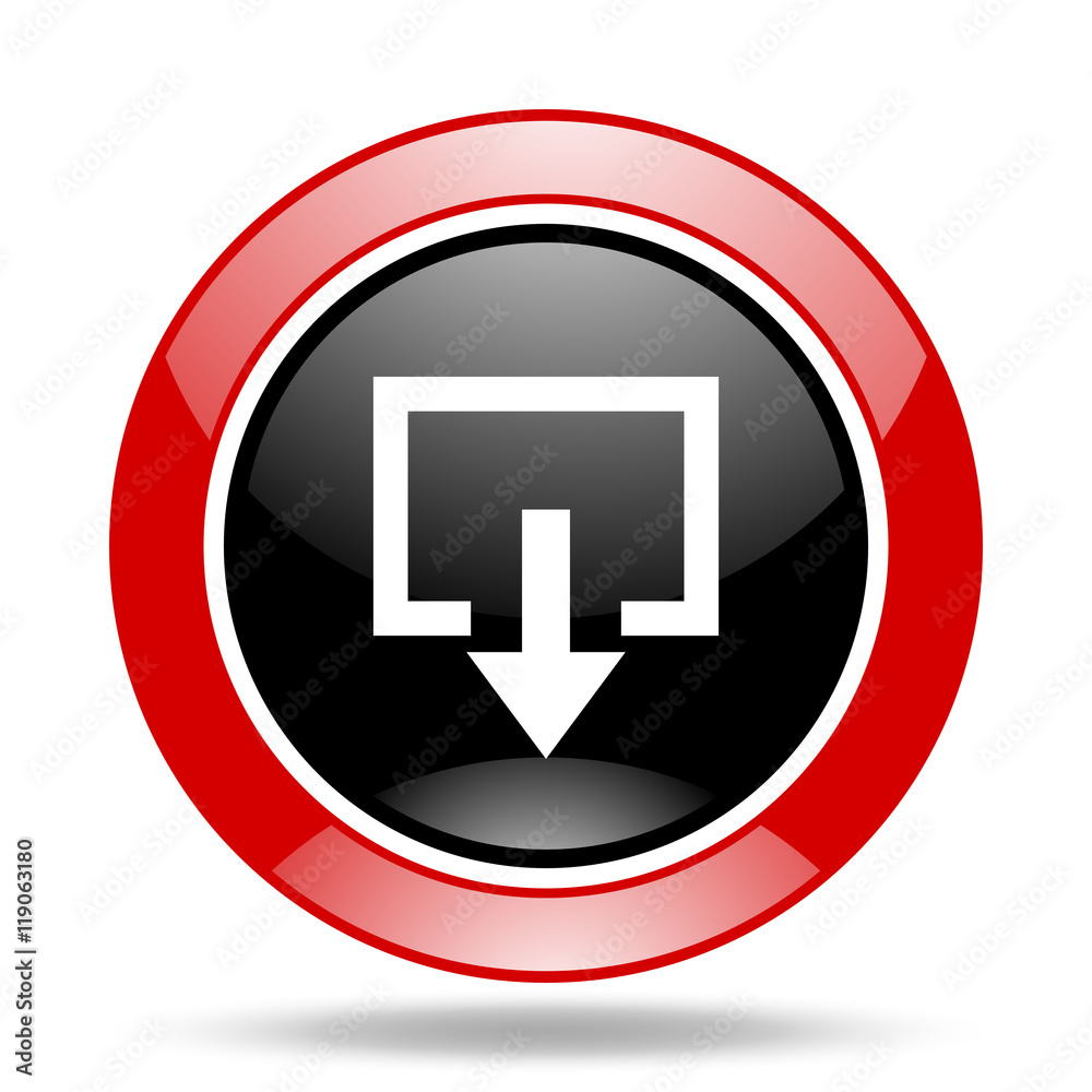 exit red and black web glossy round icon exit red and black web glossy round icon