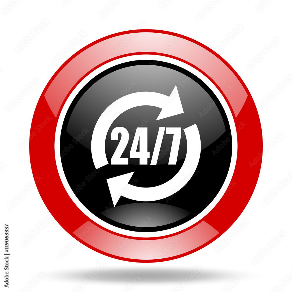 service red and black web glossy round icon service red and black web glossy round icon