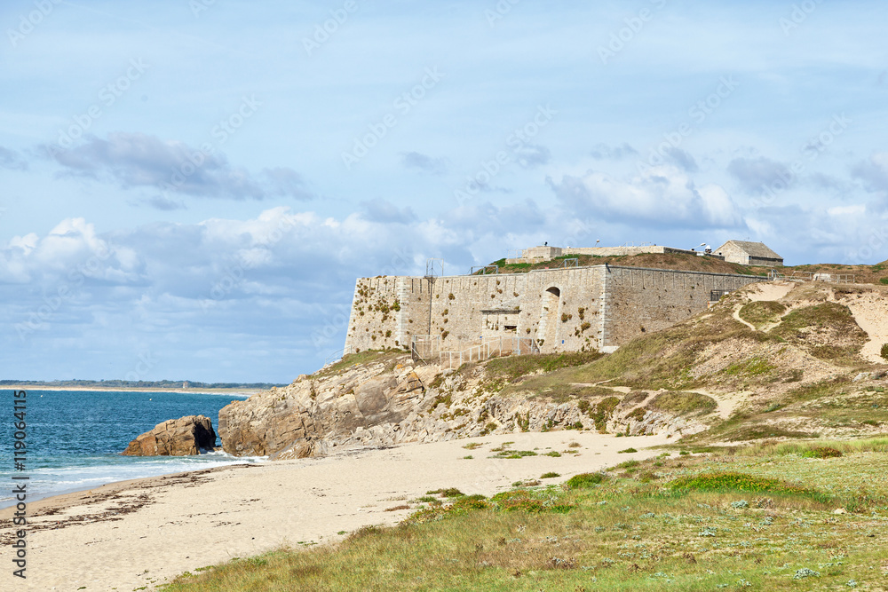 Fort de Penthievre located on Quiberon peninsula, Brittany, France