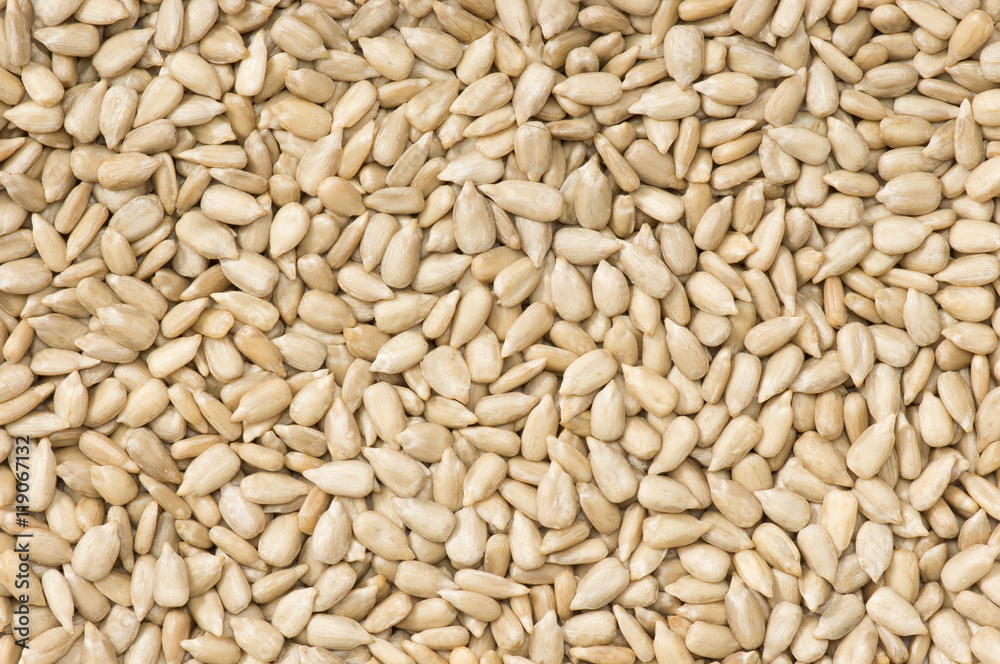 top view and close up of raw Sunflower Seeds