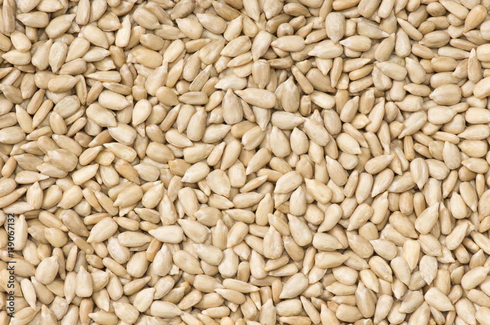 top view and close up of raw Sunflower Seeds top view and close up of raw Sunflower Seeds