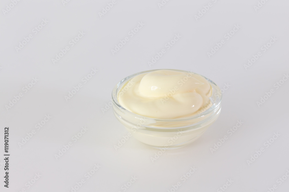 mayonnaise on a white background mayonnaise on a white background