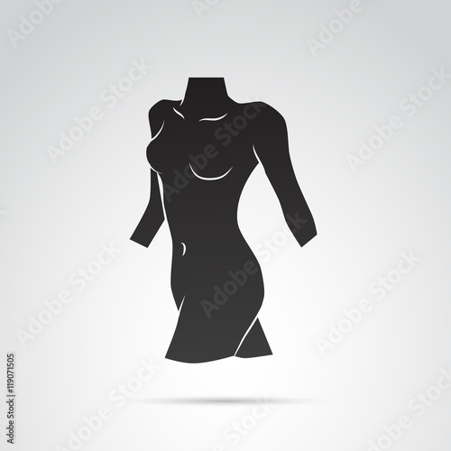 Woman shape vector icon.
