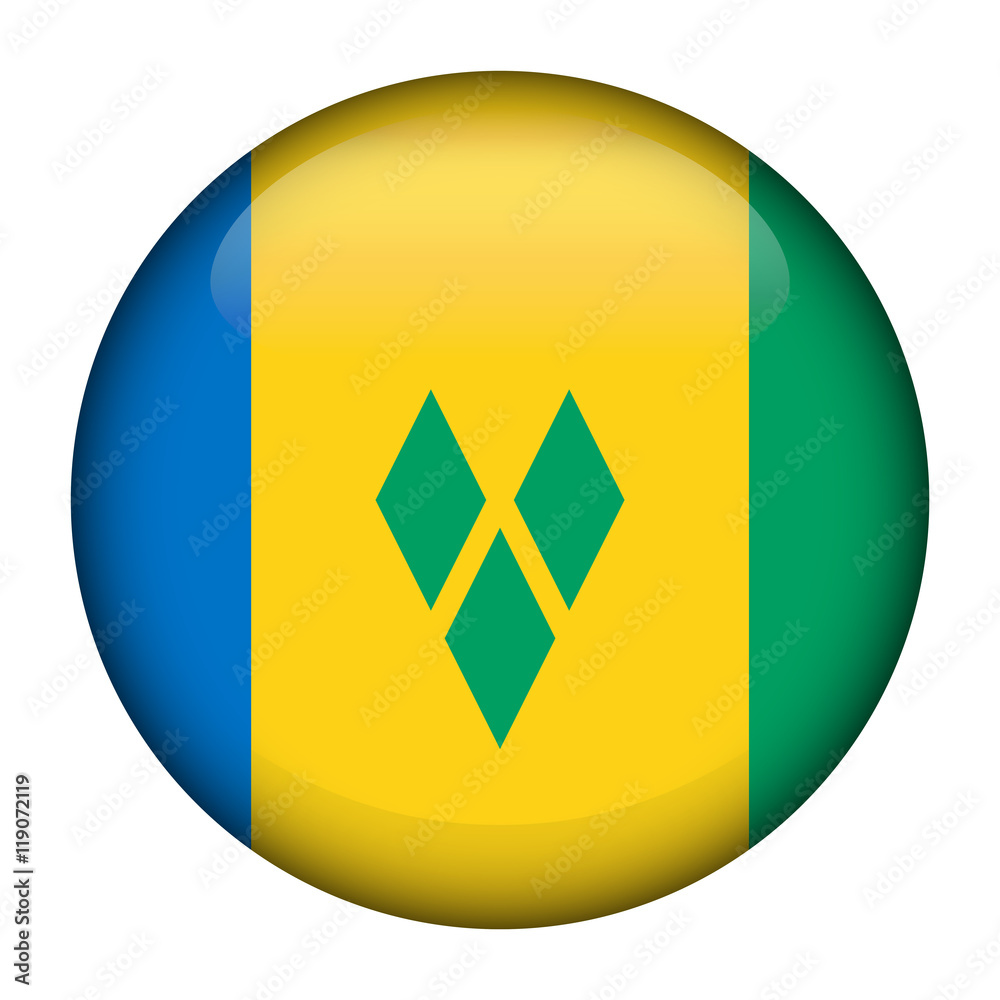 saint vincent and the grenadines flag vector Glossy Button saint vincent and the grenadines flag vector Glossy Button