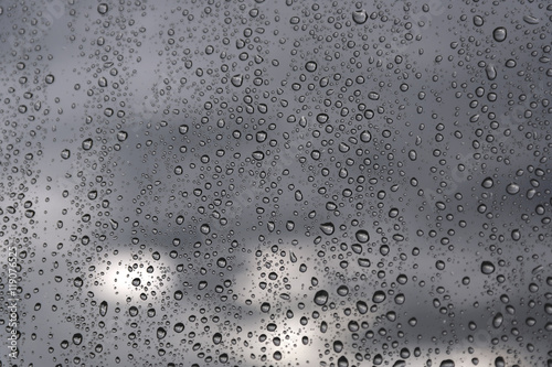 Drops of rain on the window