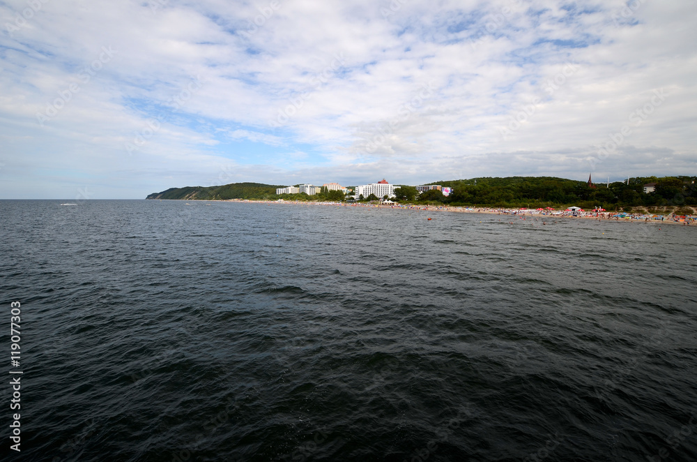 Baltic coast in Międzyzdroje (Poland, Wolin)