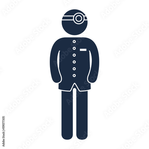 man doctor stethoscope medical occupation work profession uniform vector illustration