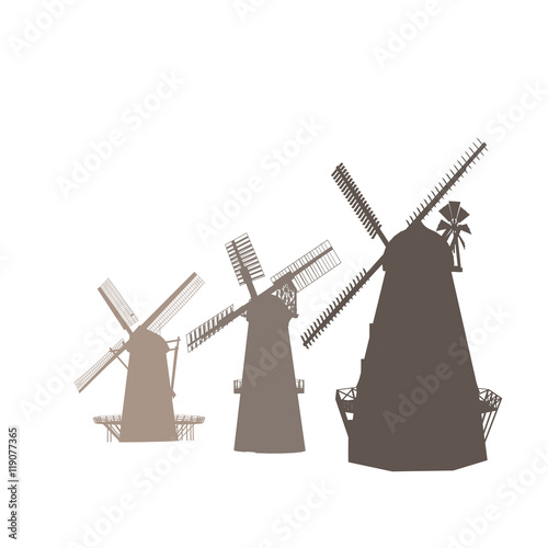 Mills Isolated On White