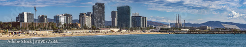 Panoramic view of Sant Marti district in Barcelona