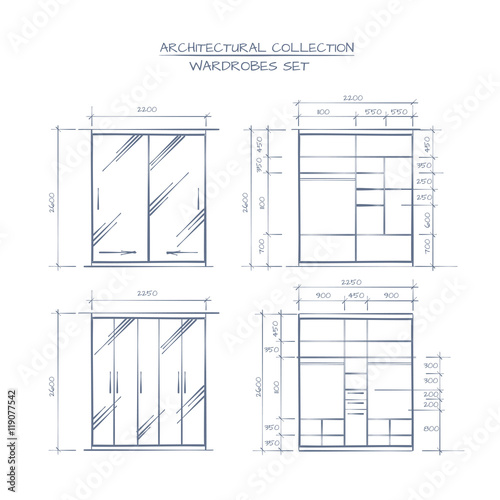 Technical Illustration Of Wardrobe