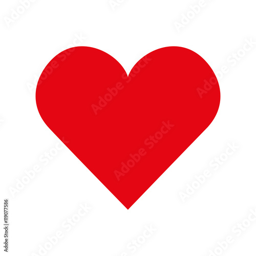 heart love romance passion amour red vector illustration