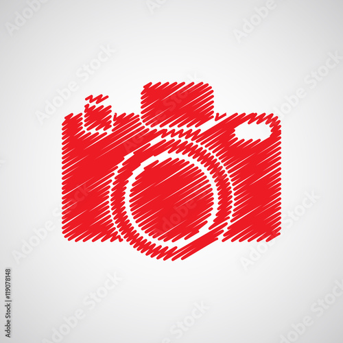 vector sketch style of camera
