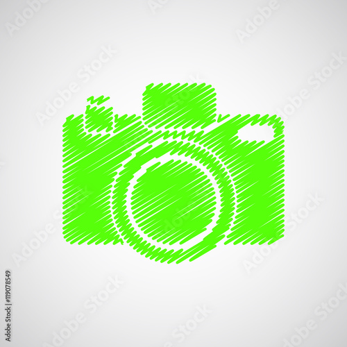 vector sketch style of camera
